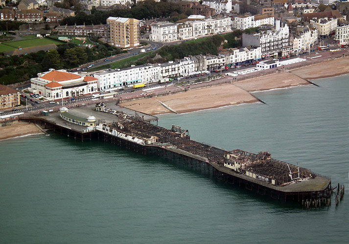 Burnt Hastings Pier