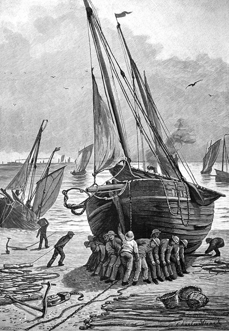 Hastings Fishermen Launching