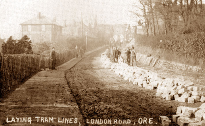 Laying Tram Lines at London Road