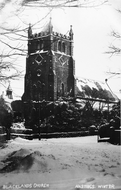 Blacklands Church in the Snow