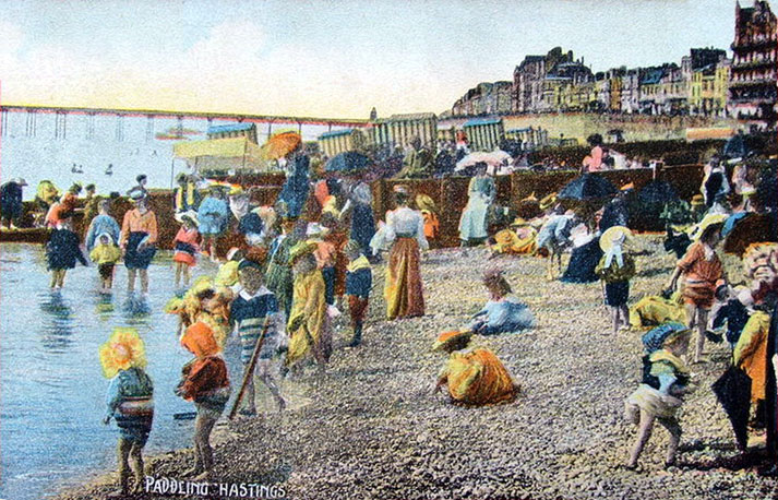 Paddling at Hastings Beach