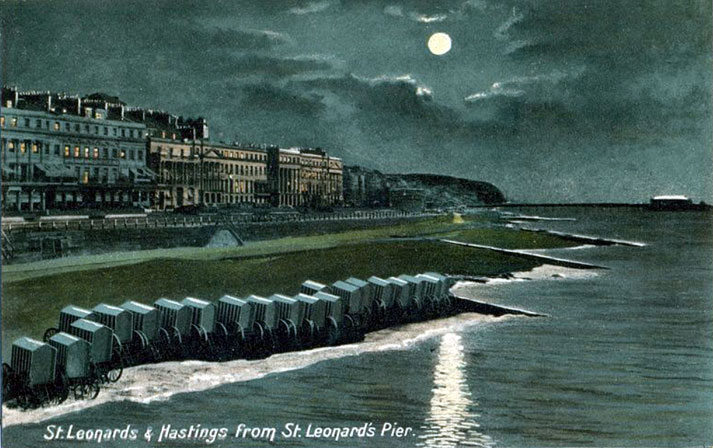 St Leonards Seafront by Moonlight