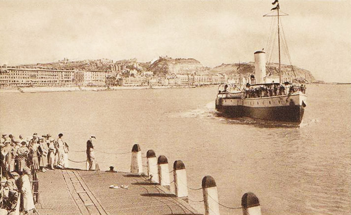 Paddle Steamer off Hastings Pier