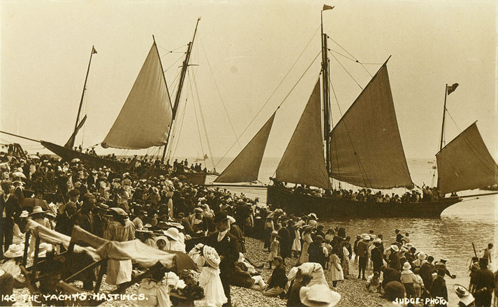 Yachts on Hastings Beach