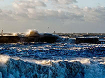 Rough Sea at the Harbour