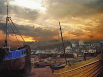 Fishing Boats Sunset