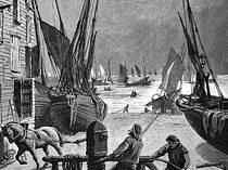 Fishermen Hauling Boat