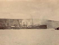 SS Lugano on Fire