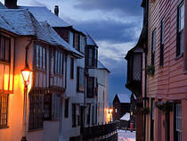 All Saints Street at Dawn in the Snow