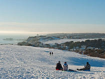 Hastings from East Hill in the Snow